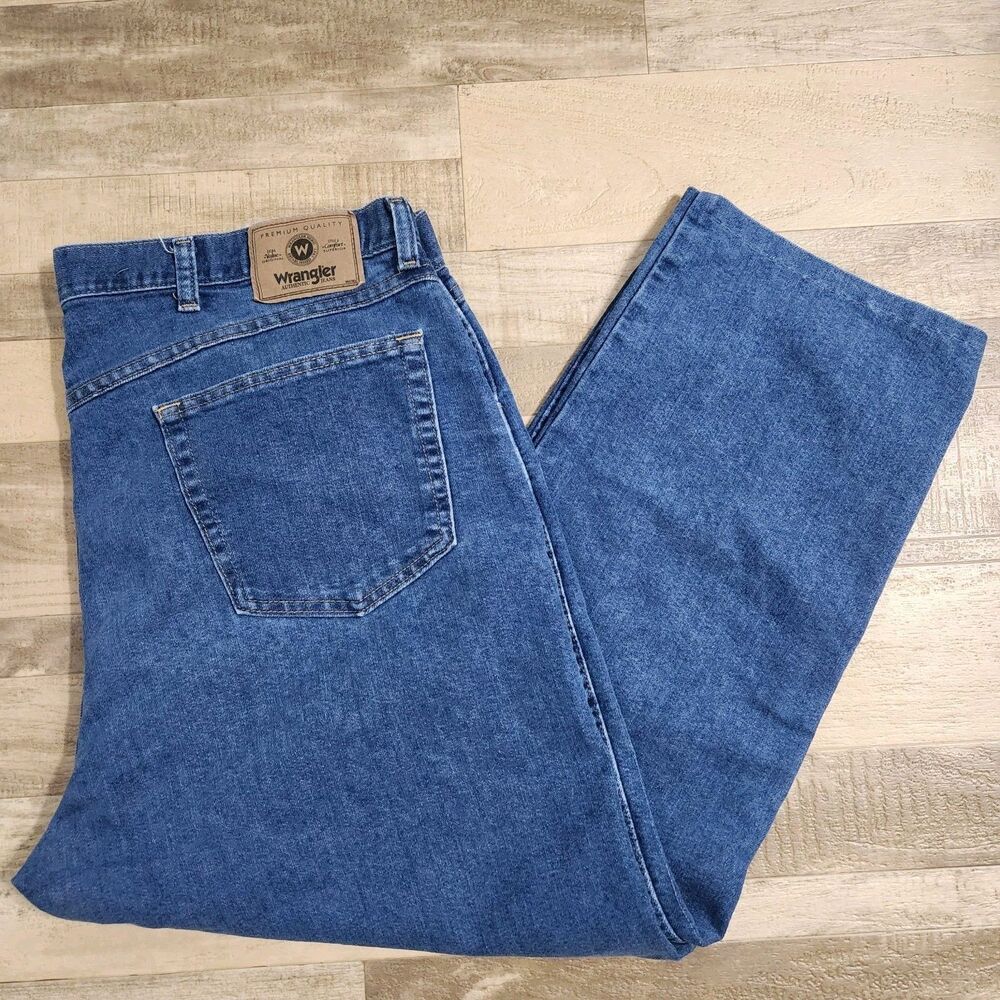 Wrangler Jeans Mens 40x27 Premium Quality Heavyweight Denim Blue Made in Mexico
